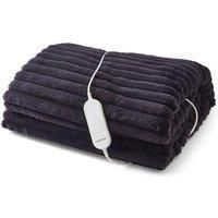 Morphy Richards EverCosy Small Luxury Striped Fleece Electric Heated Throw Blue