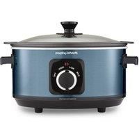 Morphy Richards 3.5L Accents Sear and Stew Slow Cooker, Metallic Blue 460023
