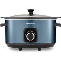 Morphy Richards 6.5L Slow Cooker  Accents Sear and Stew , Metallic Blue 461023
