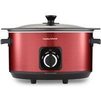 Morphy Richards 6.5L Slow Cooker, Accents Sear and Stew  Metallic Red 461026