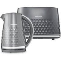 Morphy Richards Hive 1.5L Kettle & 2 Slice Toaster Grey Breakfast set