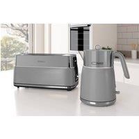 Morphy Richards Signature Matte Kettle and Toaster Set, 1.5L Fast Boil Matte Finish Signature Kettle, 2 Slot Variable Browning Toaster, Matching Set, 3KW/1750W, Grey, 100705/245705
