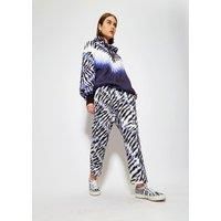 Purple&White Tie Dye Zebra Print Jogger