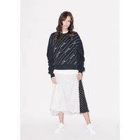 Gathered Sleeve Mono Sweatshirt
