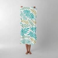 Multicolor Leafs And Branches Beach Towel
