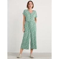 Seasalt Cornwall Rose Trellis Jumpsuit - Green