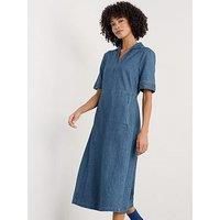 Seasalt Cornwall Fen Violet Denim Dress - Blue