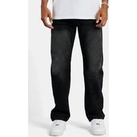 Mens Relaxed Fit Jeans - Washed Black