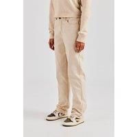 Twill Embroidered Trouser - Stone