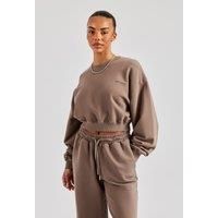 Cernucci Cropped Sweatshirt - Taupe