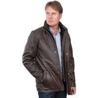 Warm Mid-Length Leather Biker Jacket