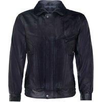 Infinity Leather Men's Nappa Leather Bluson Tailored Bomber Jacket in Black | Size: XS