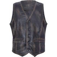 Mens Soft Black Leather Waistcoat Classic Casual Formal Traditional Gilet Vest