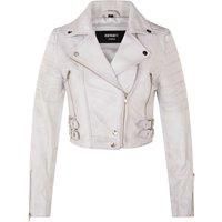 Brando Cropped Leather Jacket-Longtown
