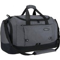 Infinity Leather Large Duffel Weekend Holdall Carry-On Cabin Bag Gym Sports Travel Bag in Grey