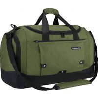 Infinity Leather Large Duffel Weekend Holdall Carry-On Cabin Bag Gym Sports Travel Bag in Green