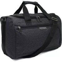 Infinity Leather Holdall Carry On 40x 20 x25cm Under-seat Travel Cabin Bag for Ryanair, Easy Jet in Black