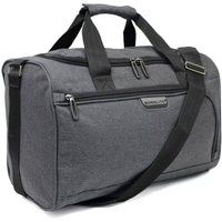 Infinity Leather Holdall Carry On 40x 20 x25cm Under-seat Travel Cabin Bag for Ryanair, Easy Jet in Grey