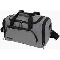 Infinity Leather Holdall Carry On 40x 20 x25cm Under-seat Travel Duffel Bag for Ryanair, Easy Jet in Grey