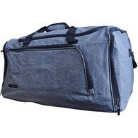 Infinity Leather Extra Large Duffel Weekend Holdall Carry-On Cabin Bag Gym Sports Travel Bag in Grey