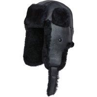 Mens RAF Aviator Sheepskin B-55 Trapper Hat Winter Warm Leather Navigator Hat