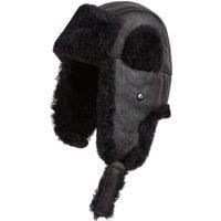 Mens RAF Aviator Sheepskin B-55 Trapper Hat Winter Warm Leather Navigator Hat