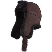 Mens RAF Aviator Suede Sheepskin  Hat Winter Warm  Navigator Hat