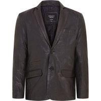 Slim Leather Italian Blazer Jacket-Somero