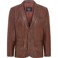 Mens Leather Blazer Soft Real Italian Leather Fitted Vintage Jacket Coat