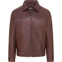 Retro Classic Leather Harrington Biker Jacket - Drammen