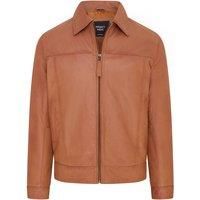 Retro Classic Leather Harrington Biker Jacket - Drammen