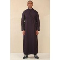 Mens Thobe Jubba Emirati Islamic Arabic Eid Embroidery Kaftan Jubbah Robe