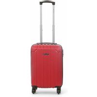 Infinity Leather Hard Shell ABS 8 Wheels Underseat Cabin Luggage Suitcase in Red | Size: XS
