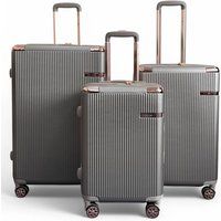 Expandable Hard Shell 8-Wheel Luggage Travel Suitcase Set Durable Cabin Bag
