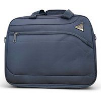 Infinity Leather Lightweight Soft Laptop Bag in Grey