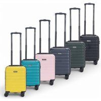 Infinity Leather ABS Hardshell Underseat Cabin Suitcase 45 x 30 x 20 cm Luggage Suitable for Wizz Air in Teal | Size: XS