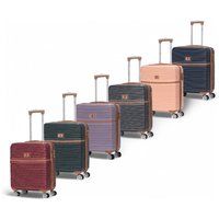 Infinity Leather Strong ABS Hardshell Cabin Suitcase 56 x 45 x 25 cm Luggage Suitable for British Airways in Green | Size: Small