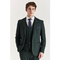 Men’s Green Prince of Wales Check 3 Piece Suit Tailored Fit Paul Andrew