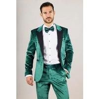 Men’s 3 Piece Green Velvet Tuxedo Suit Wedding, Prom, Dinner Party Outfit