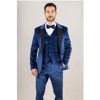 Men’s 3 Piece Blue Velvet Tuxedo Suit Wedding, Prom, Dinner Party Outfit