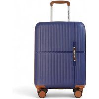 Infinity Leather Hard Shell Cabin 37 x 22 x 56 cm PP Luggage Suitcase Suitable for Easyjet, Ryanair in Blue