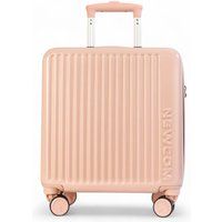 Infinity Leather Hard Shell Cabin 44 x 22 x 38 cm TSA Secure Luggage Suitcase Suitable for Easyjet, Ryanair in Pink