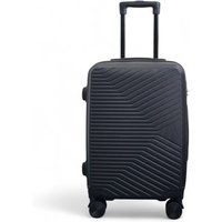 Infinity Leather Hard Shell Cabin 48 x 37 x 20 cm Secure Luggage Suitcase Suitable for Easyjet, Ryanair in Black