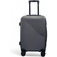 Infinity Leather Hard Shell Cabin 48 x 37 x 20 cm Secure Luggage Suitcase Suitable for Easyjet, Ryanair in Dark Grey