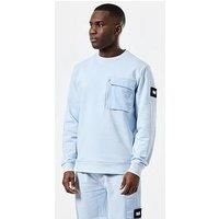 Weekend Offender Neve Overlay Pocket Sweatshirt - Blue
