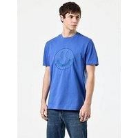 Weekend Offender Shibuya Smiley Overlay T-Shirt - Blue