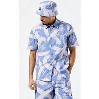 Weekend Offender Toshima Camo Camo Classic Short Sleeve Shirt - Blue