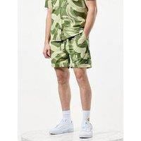 Weekend Offender Anzio Camo Camo Lightweight Cotton Short - Green