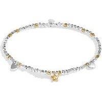 Joma Jewellery Sparkle Confetti A Little , Merry Christmas , Silver & Gold Plated , Bracelet , 17.5Cm Stretch
