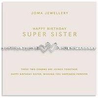Joma Jewellery Forever Yours , Happy Birthday Super Sister , Silver Plated , Bracelet , 17.5Cm Stretch